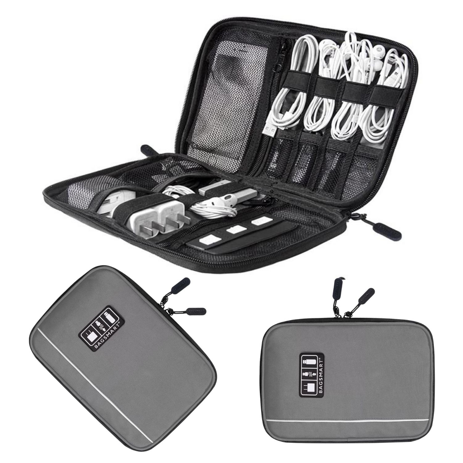 Bagsmart Organizador Electrónico Glendora para Viajes Compacto Gris - 3
