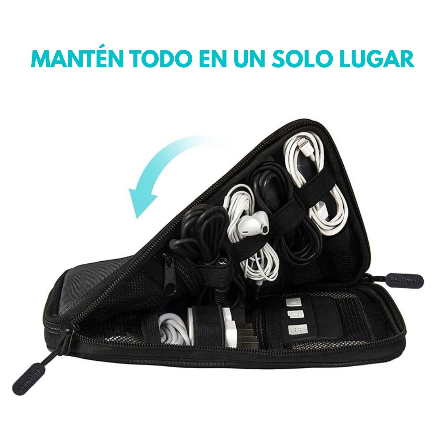 Bagsmart Organizador Electrónico Glendora para Viajes Compacto Gris - 5