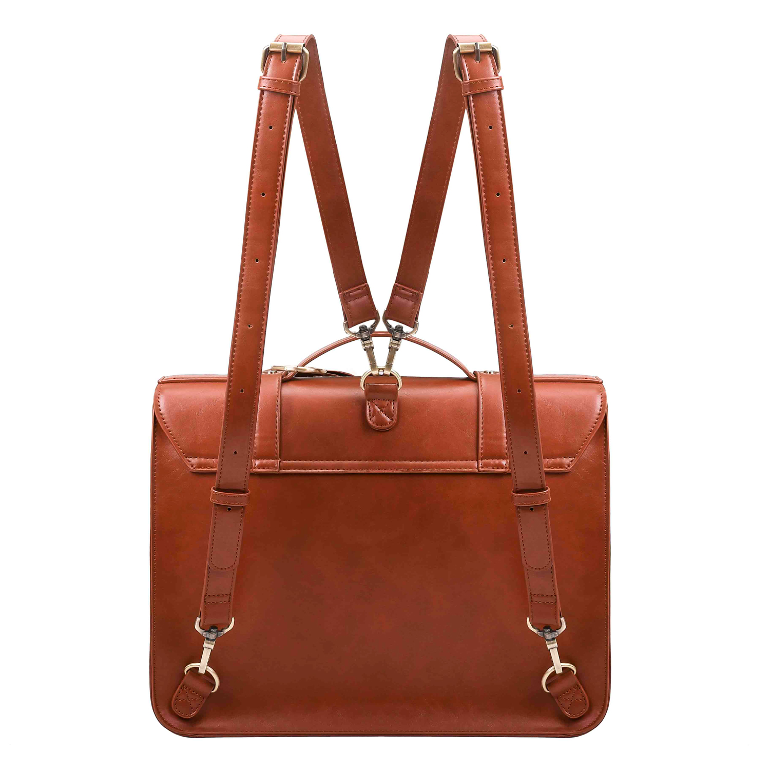 ECOSUSI MOCHILA Y MALETÍN CON LAZO REMOVIBLE SUMMER GARDEN ROMANCE PARA 14' - MARRÓN - 5