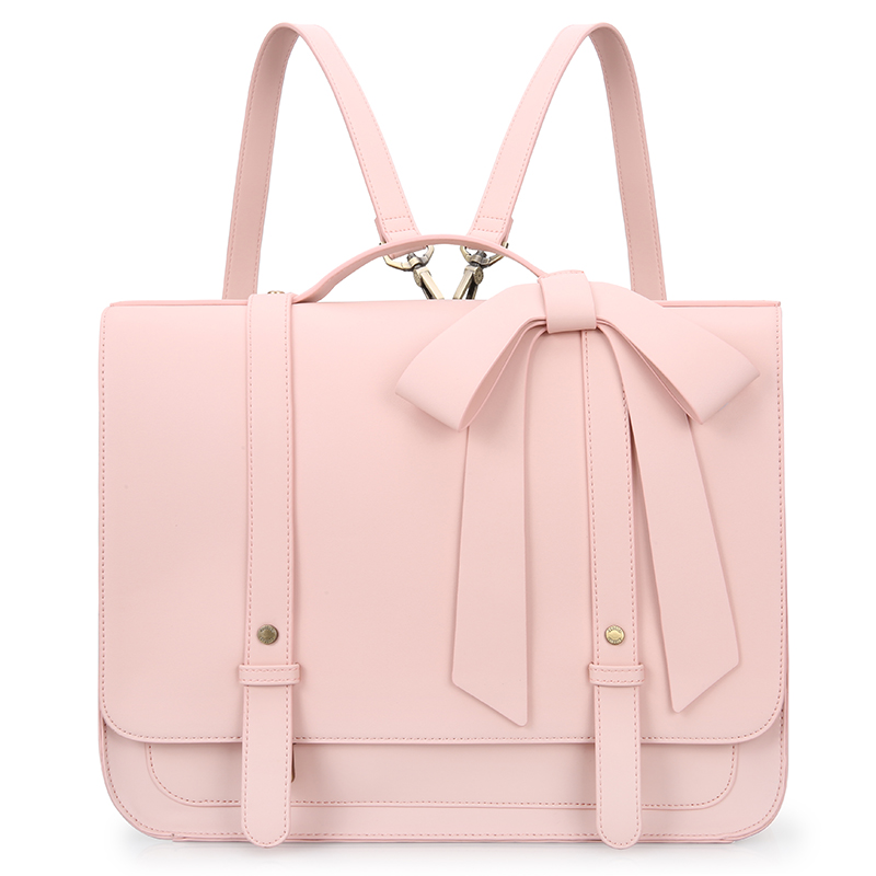 ECOSUSI MOCHILA Y MALETÍN CON LAZO REMOVIBLE SUMMER GARDEN ROMANCE PARA 14' - ROSADO - 3