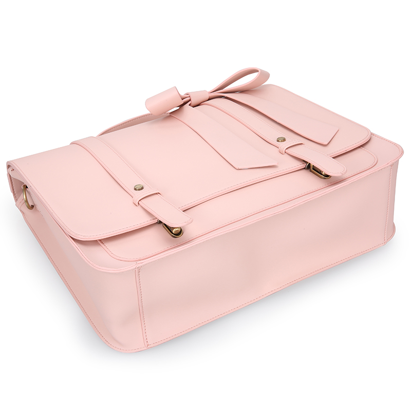 ECOSUSI MOCHILA Y MALETÍN CON LAZO REMOVIBLE SUMMER GARDEN ROMANCE PARA 14' - ROSADO - 4