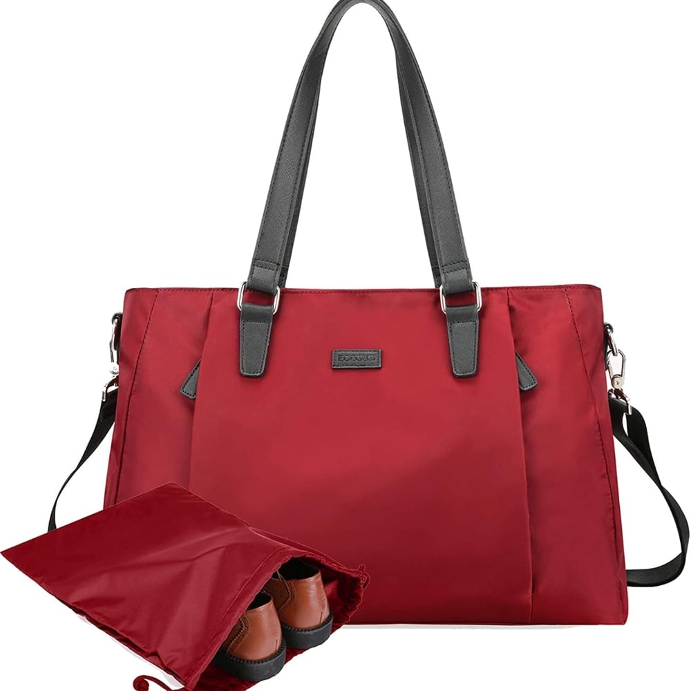 ECOSUSI BOLSA DUFFLE CON BOLZA DE ZAPATOS - ROJO - 1