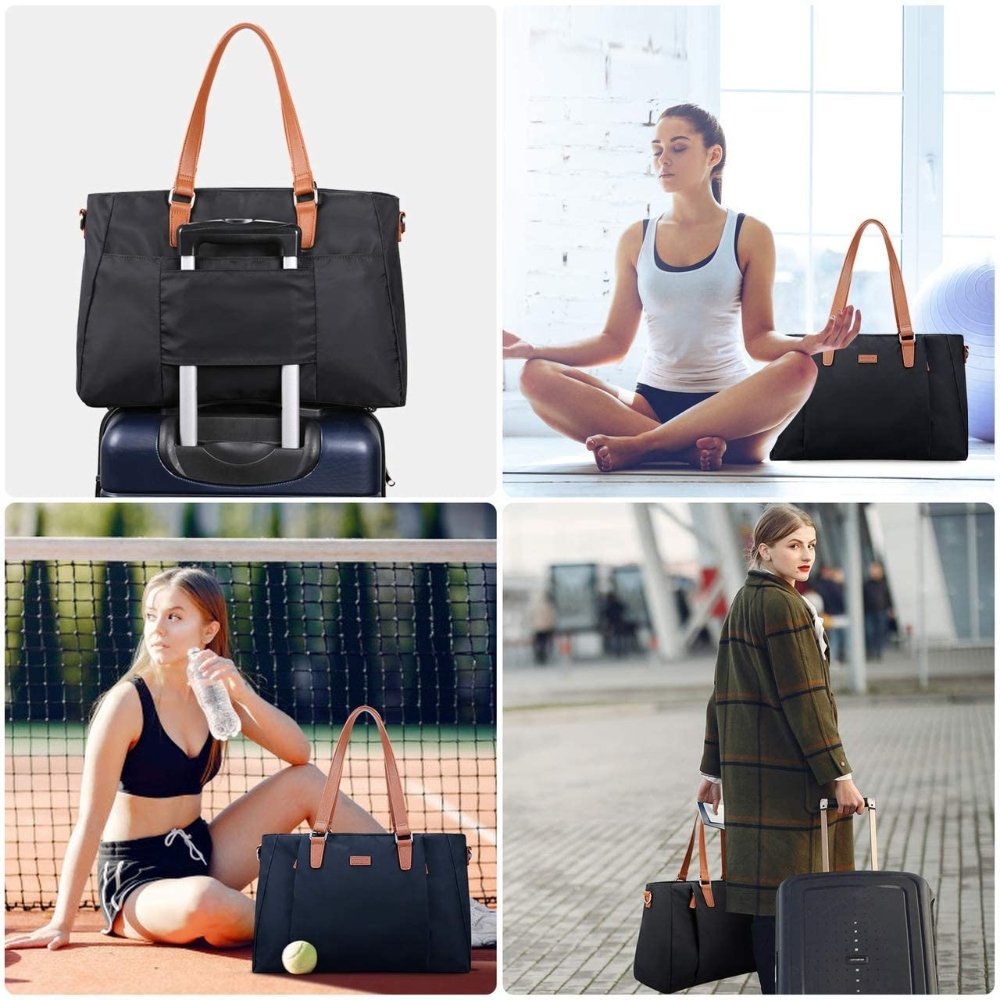 ECOSUSI BOLSA DUFFLE CON BOLZA DE ZAPATOS - ROJO - 4