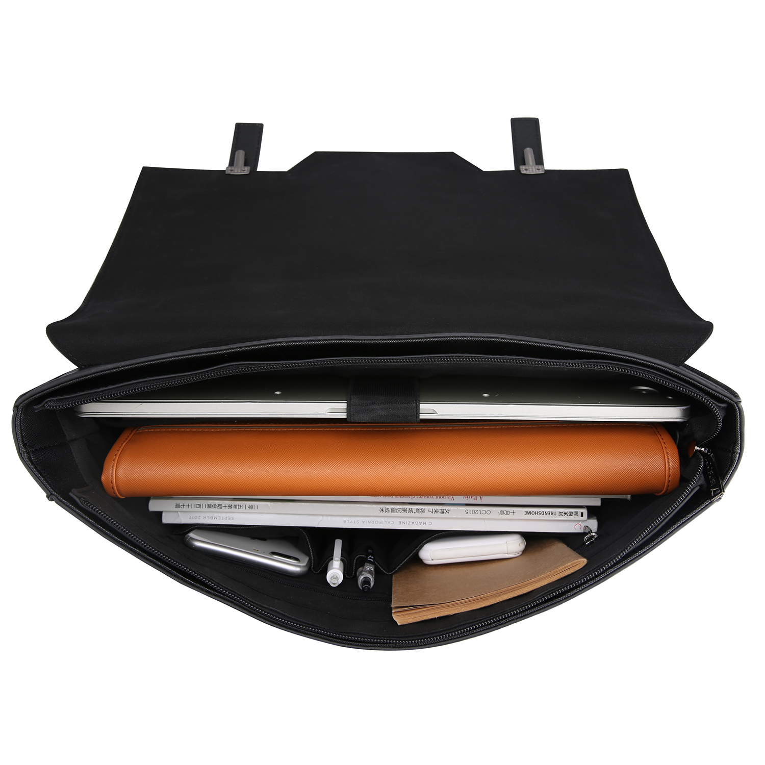 ECOSUSI BOLSO MALETÍN WORKS PARA LAPTOP DE HASTA 15.6 '' - EN COLOR NEGRO - 3