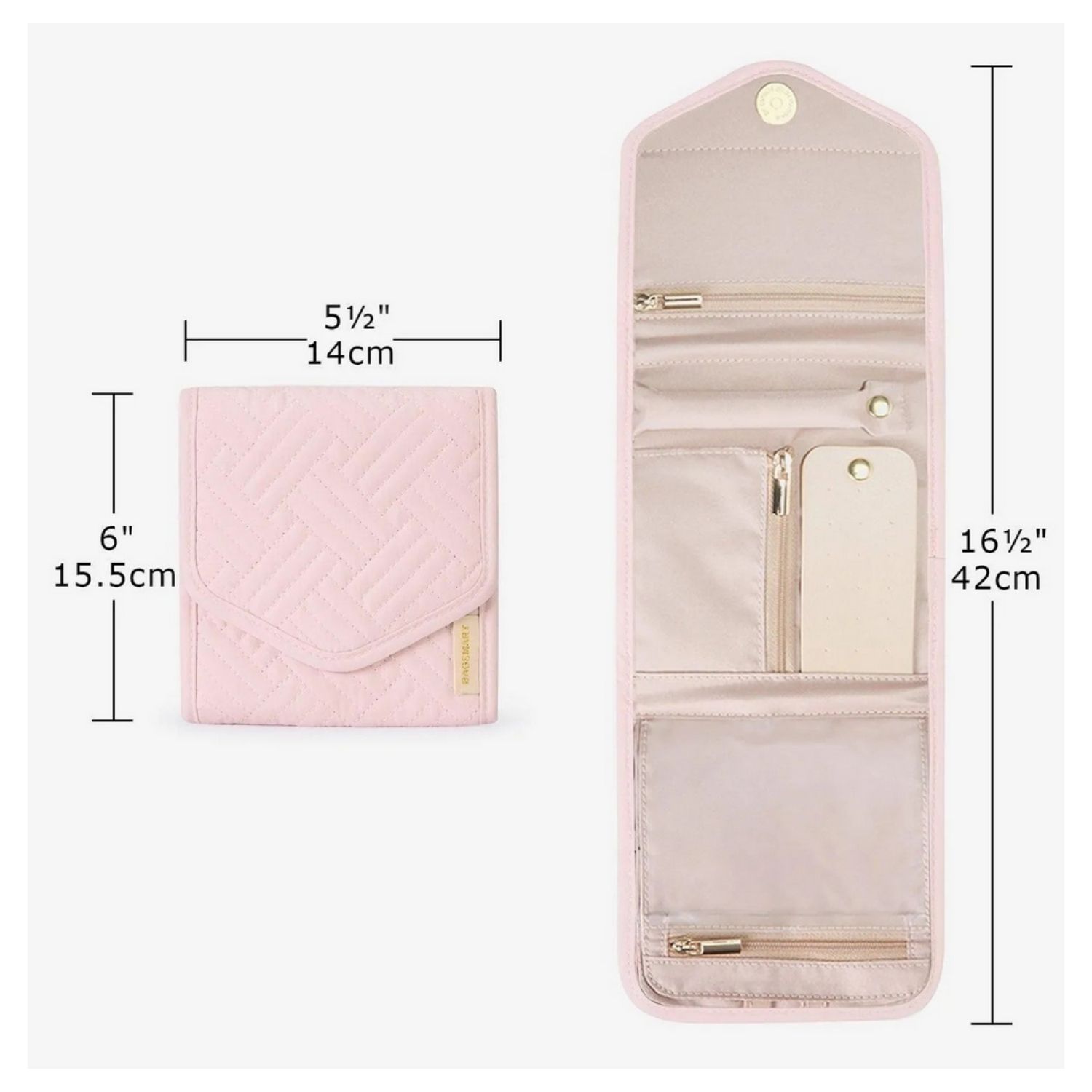BAGSMART MINI ORGANIZADOR DE JOYAS JESSICA - ROSADO - 5