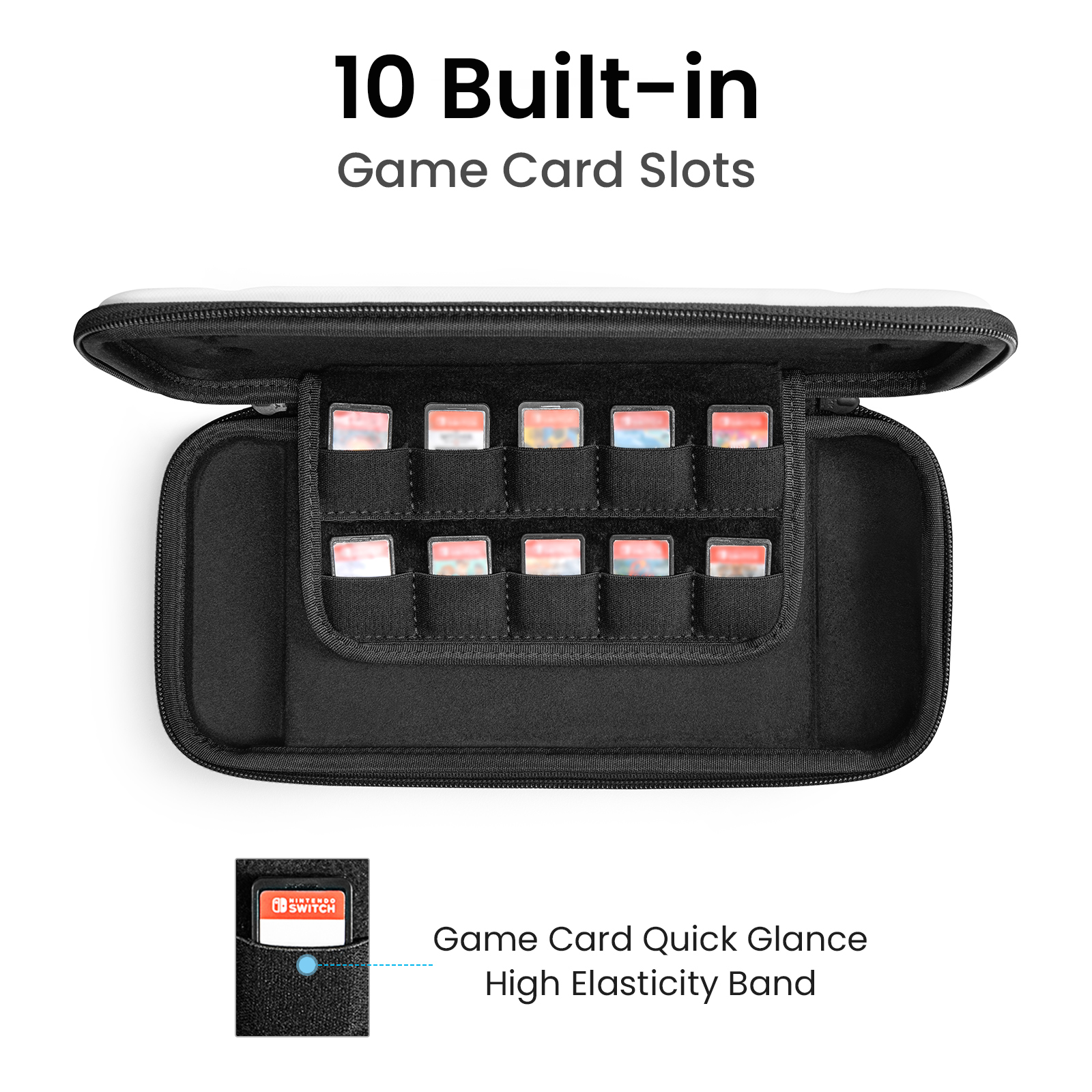 TOMTOC ESTUCHE LIGERO PARA NINTENDO SWITCH OLED - BLANCO - 3