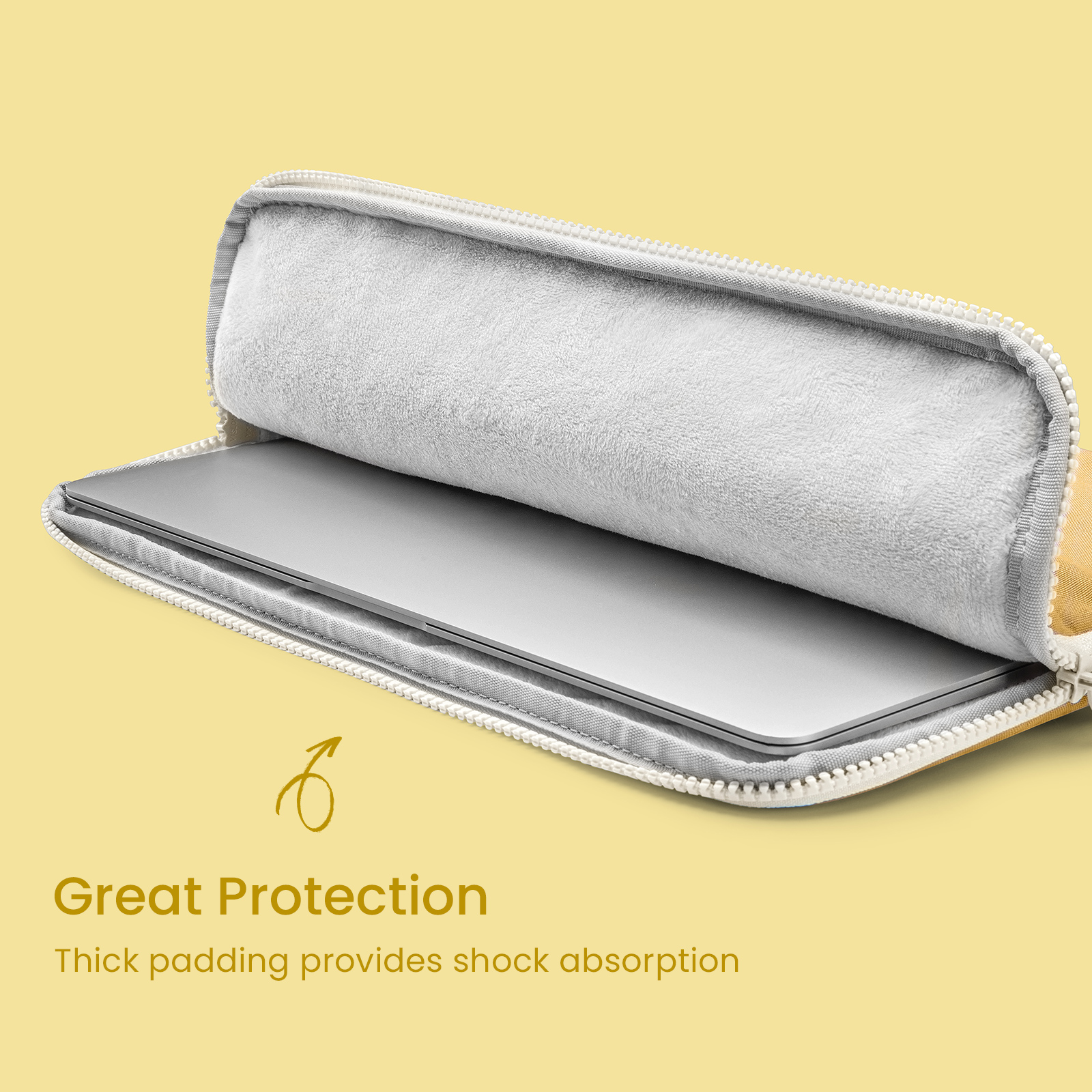 TOMTOC FUNDA LADY PARA MACBOOK 13''+ ORGANIZADOR AMARILLO - 3