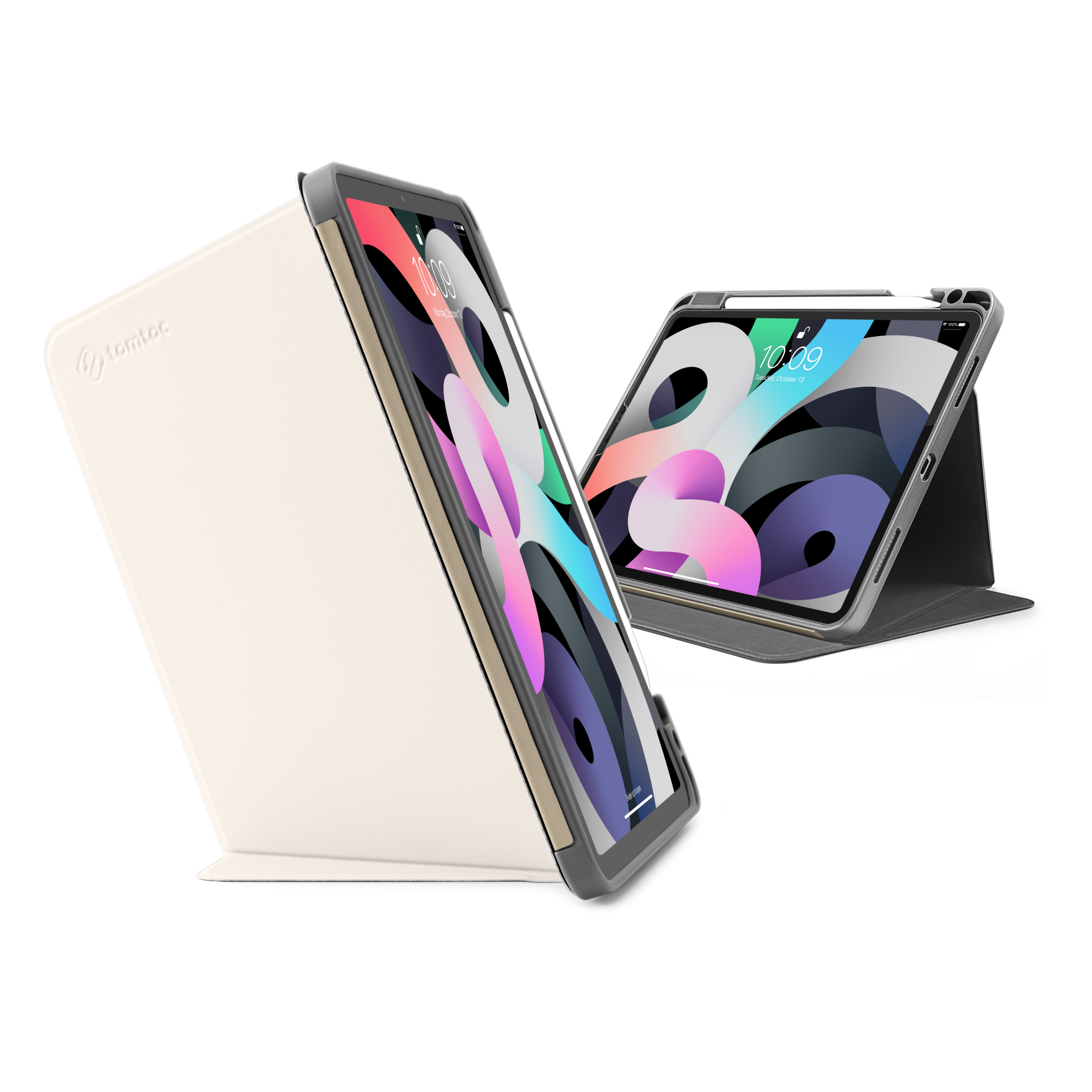 TOMTOC FUNDA VERTICAL IPAD PRO M2 M1 129? 6a5a GEN 2022-2021 BLANCO
