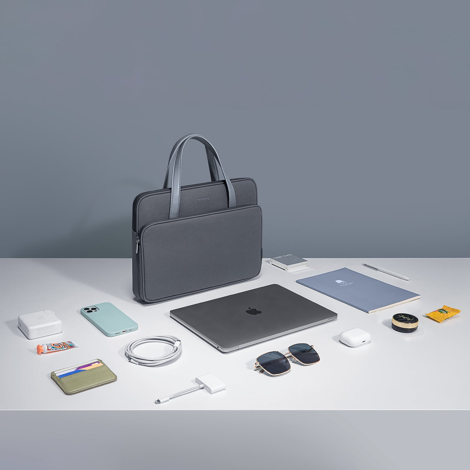 TOMTOC BOLSO PREMIUM H21 PARA 14'' MACBOOK PRO - GRIS - 4
