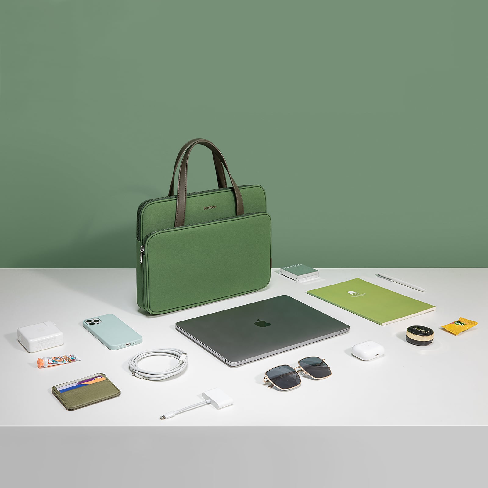 TOMTOC BOLSO PREMIUM H21 PARA 14'' MACBOOK PRO- VERDE - 3