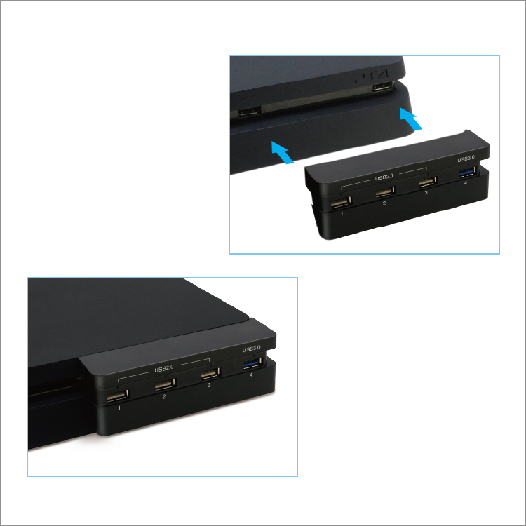 HUB USB PARA PS4 TP4-821 - 4 PUERTOS - 3