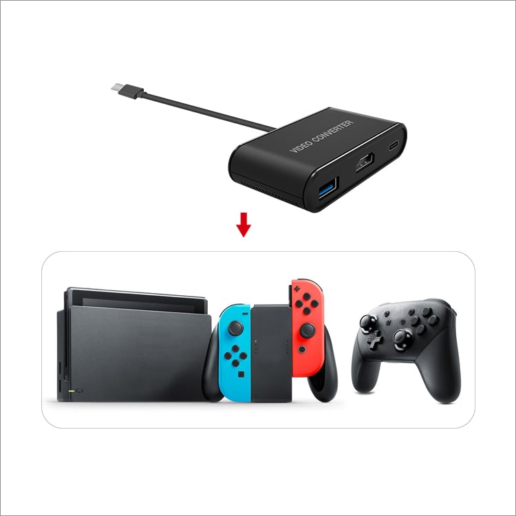 Dobe Adaptador Tipo C A Hdmi Usb 3.0 Y Tipo C Para Nintendo - 4