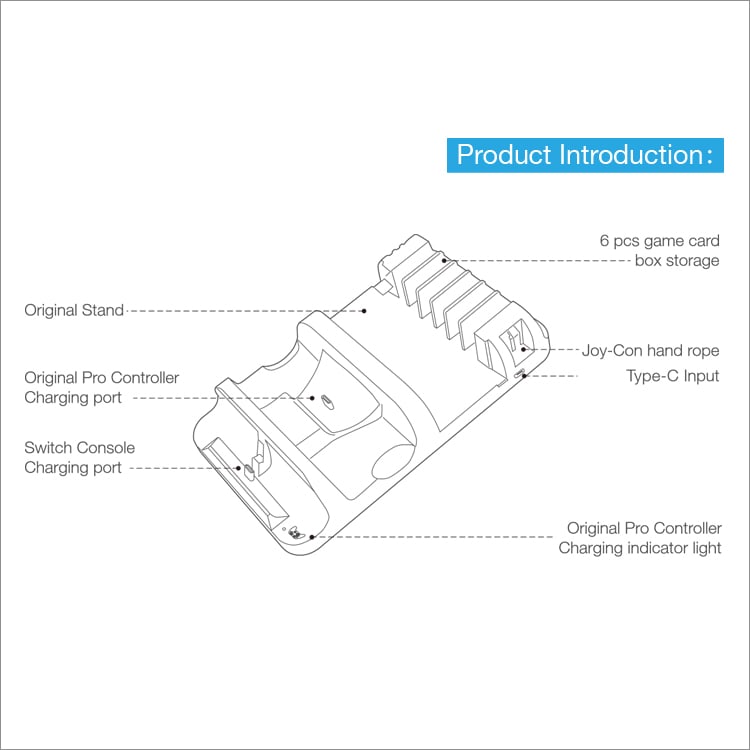 DOBE - BASE DE CARGA MULTIFUNCIONAL PARA SWITCH - TNS-871 - 2