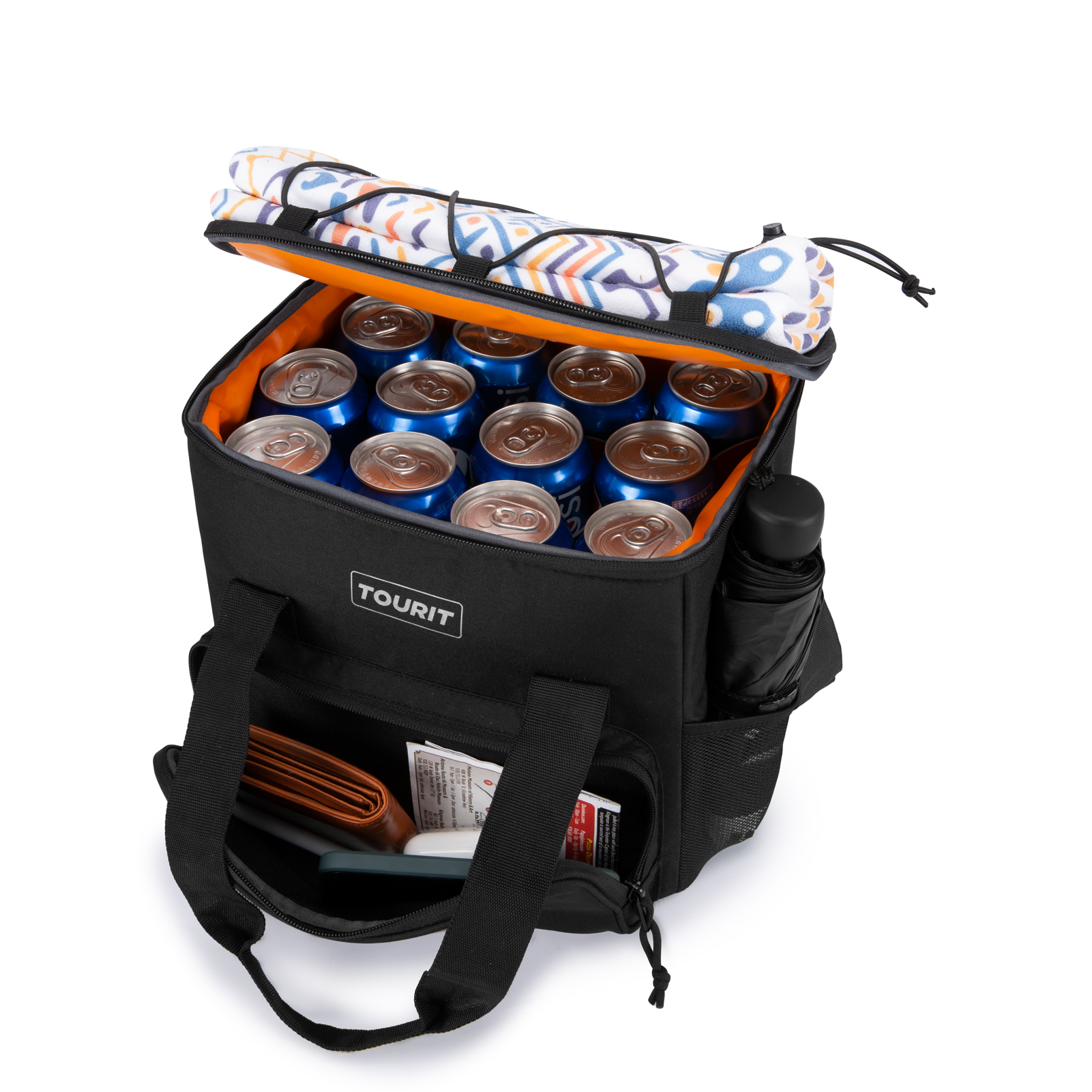 COOLER BAG TOURIT NEGRO REFRIGERADOR AISLADO PORTÁTIL DE 14L - 2