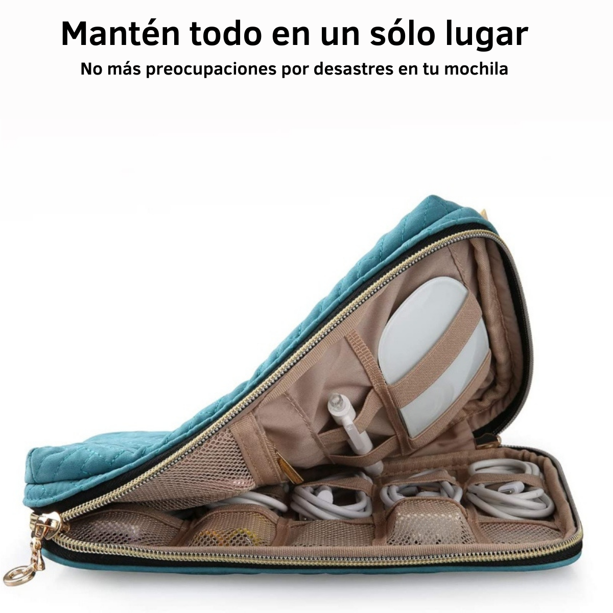 Bagsmart Organizador Electrónico Athena para Viajes Compacto Turquesa - 2
