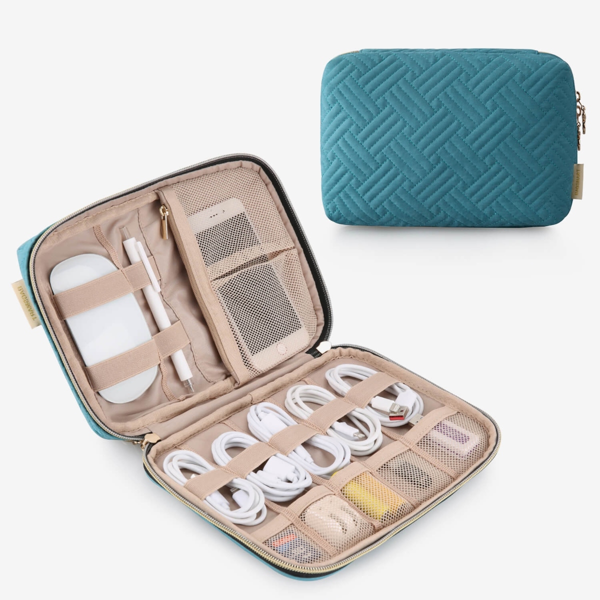 Bagsmart Organizador Electrónico Athena para Viajes Compacto Turquesa - 7