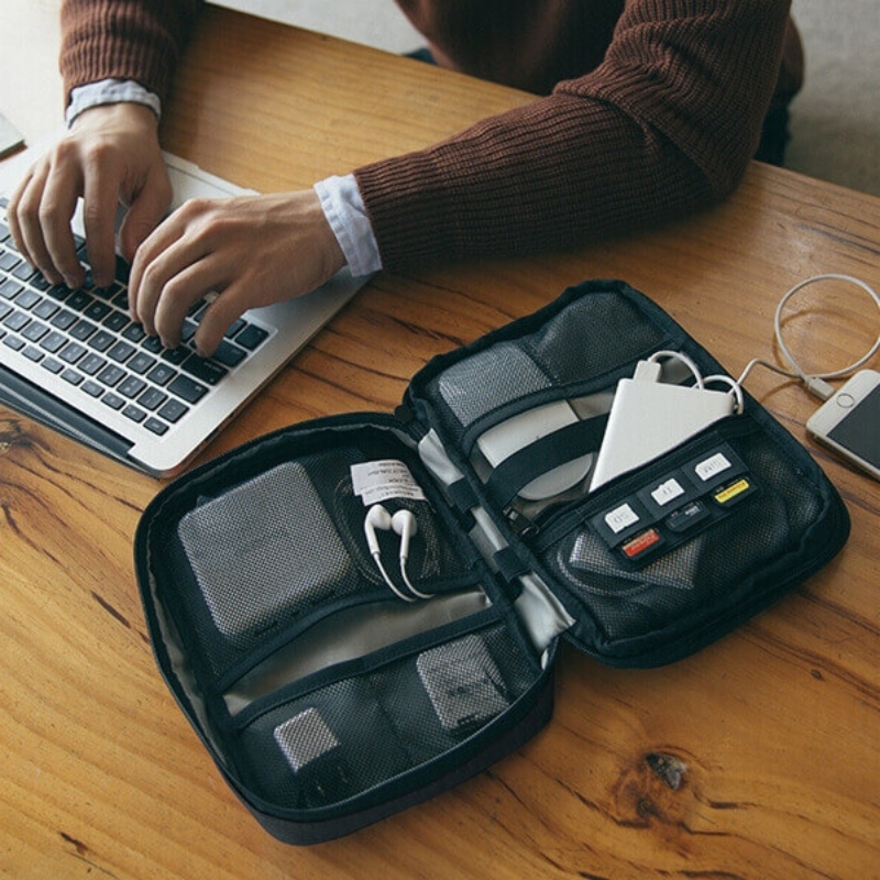 Bagsmart Organizador Electrónico Belmont Doble Capa de Viaje Negro - 6