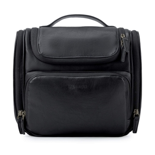 Bagsmart Neceser de Viaje Compacto en Cuero Sintético Negro - 1