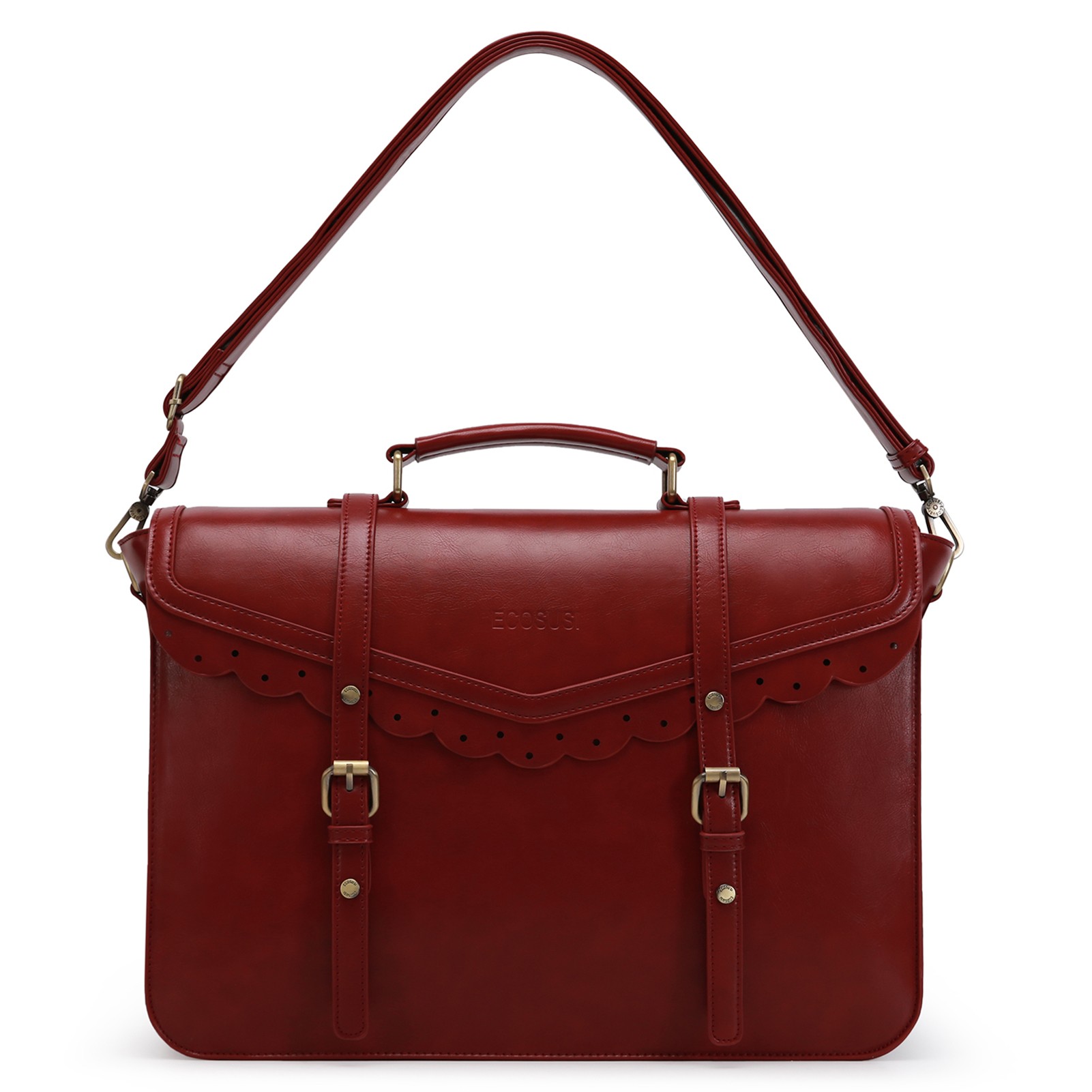ECOSUSI MALETÍN LOVE VINTAGE PARA LAPTOP 15,6''- VINO TINTO - 2
