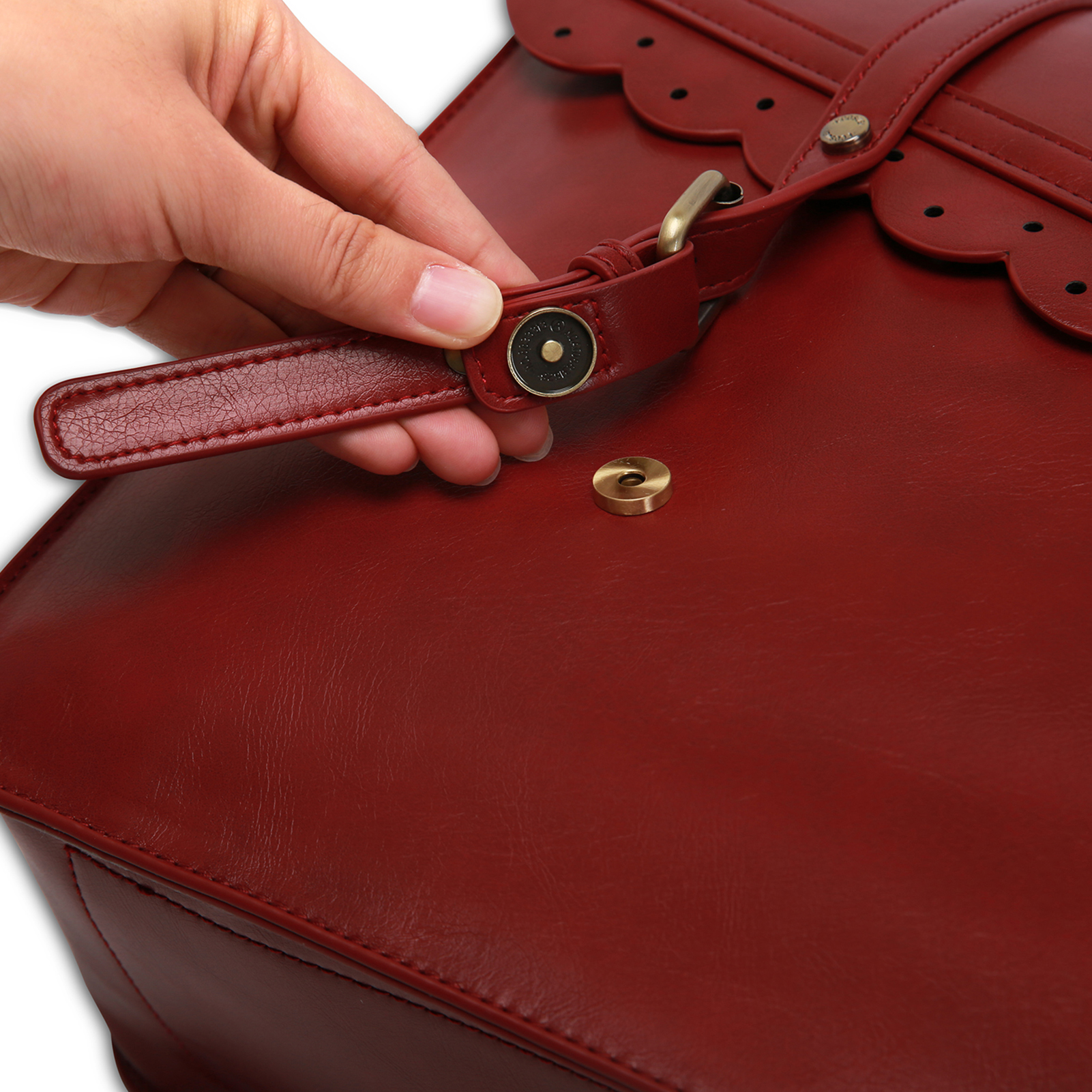 ECOSUSI MALETÍN LOVE VINTAGE PARA LAPTOP 15,6''- VINO TINTO - 3