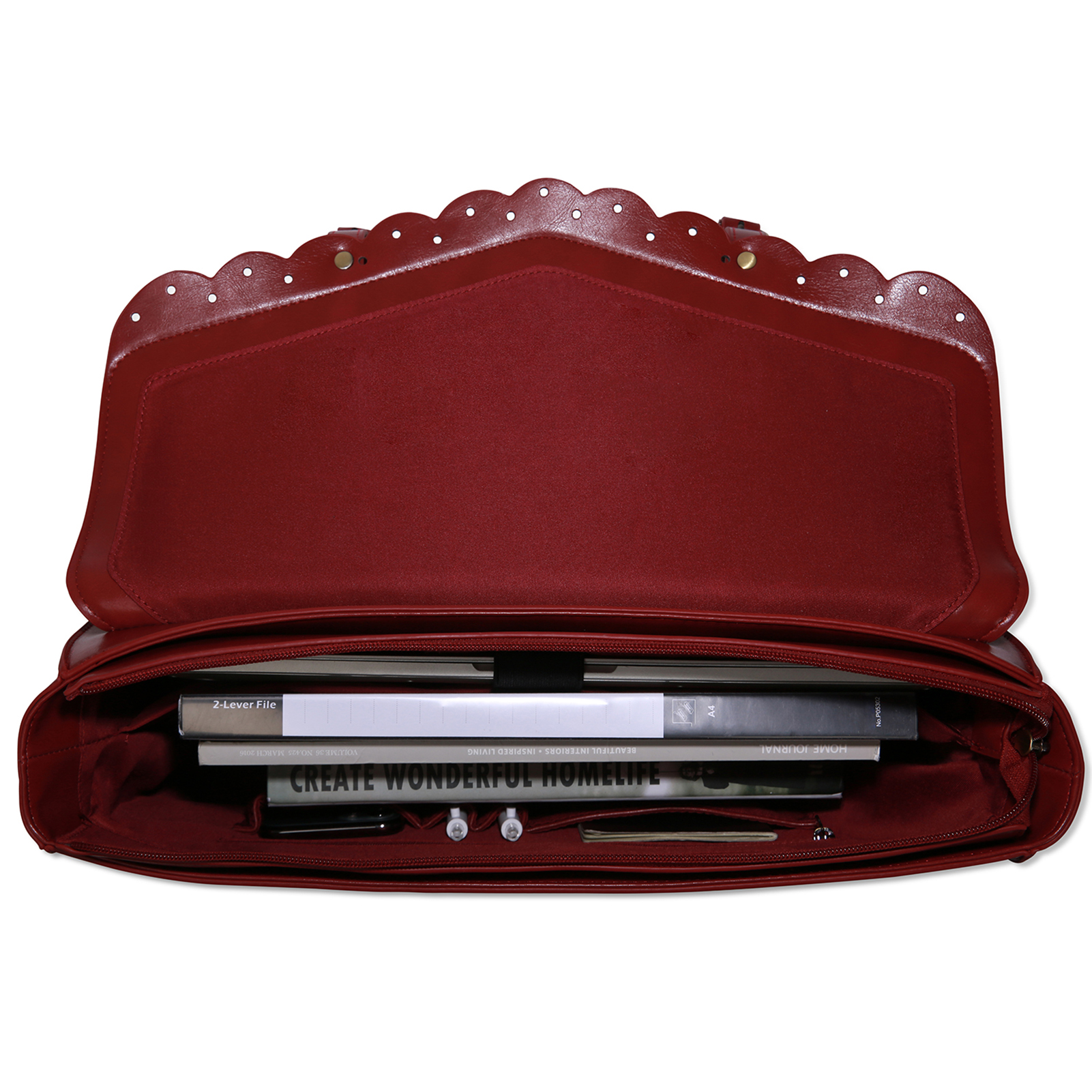 ECOSUSI MALETÍN LOVE VINTAGE PARA LAPTOP 15,6''- VINO TINTO - 4