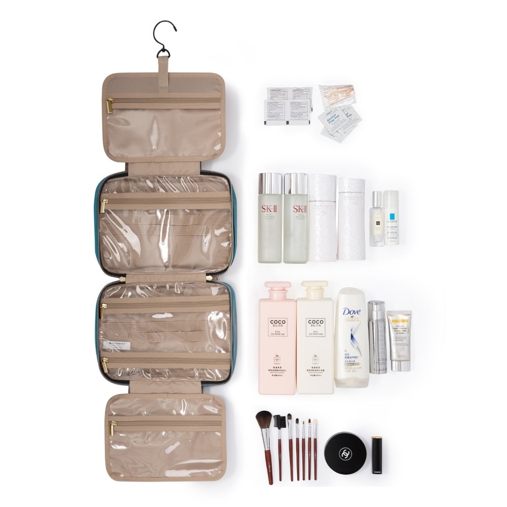 BAGSMART - NECESER KIT DE VIAJE CON GANCHO- TURQUESA - 3