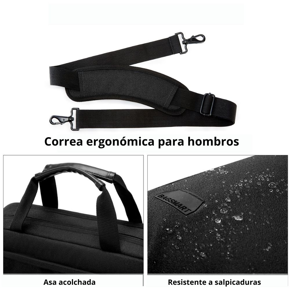 BAGSMART MALETÍN NOTEBOOK 15.6” - NEGRO - 4