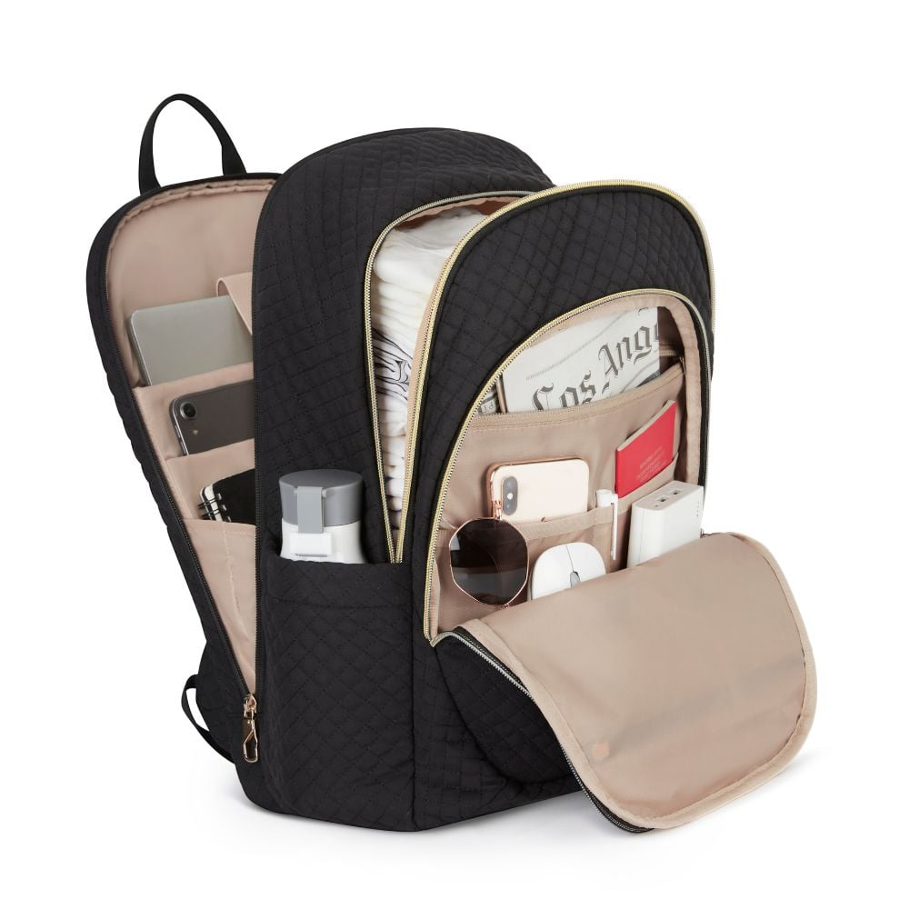 BAGSMART MOCHILA DE VIAJE PARA NOTEBOOK DE 15.6' - EN COLOR NEGRO - 2
