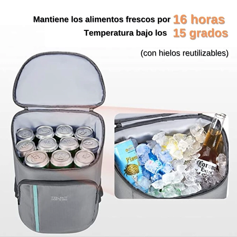 MOCHILA HIELERA TOURIT TR2103008AN008 GRIS CYGNINI AISLANTE - 2