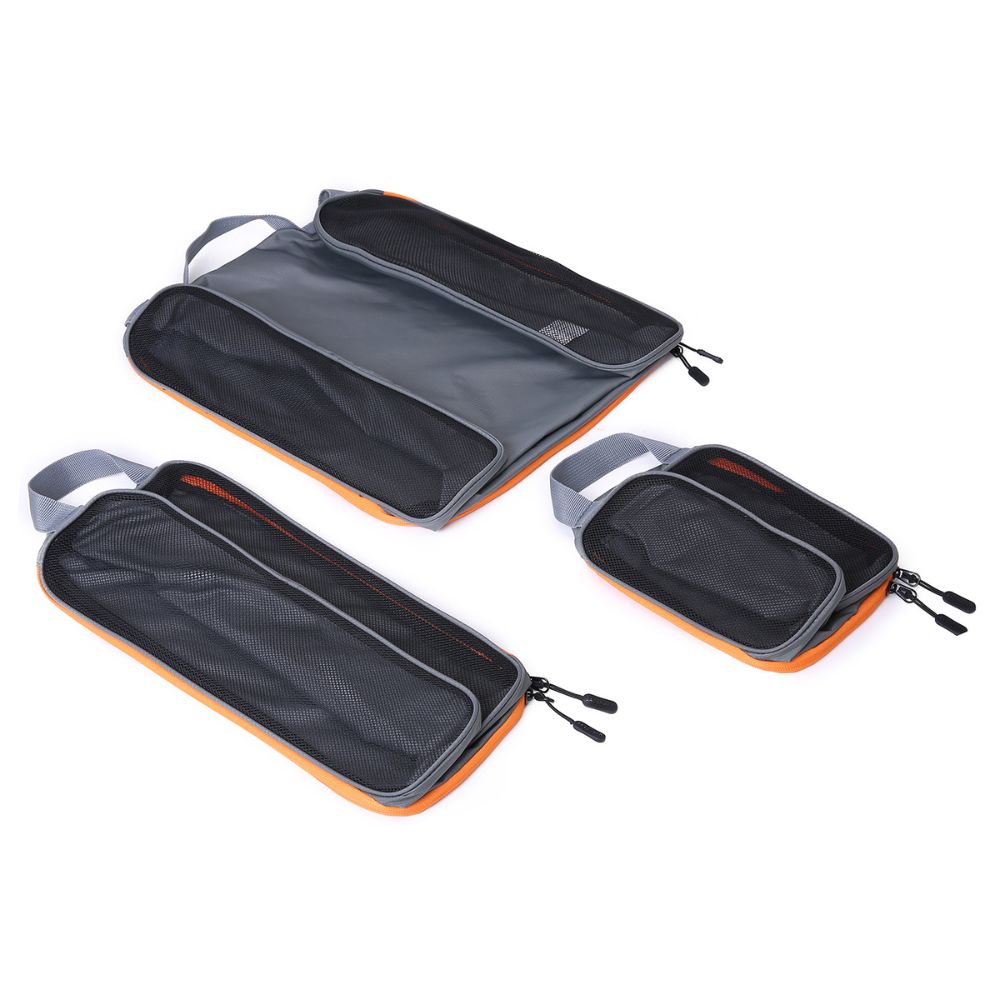 BAGSMART - CUBOS DE COMPRESIÓN Y ORGANIZACIÓN (6 UNIDADES) - GRIS NARANJA - 3