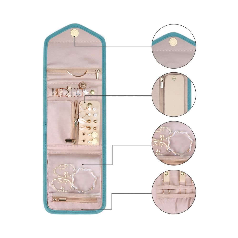 BAGSMART MINI ORGANIZADOR DE JOYAS JESSICA - TURQUESA - 4