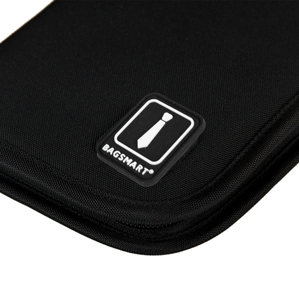 BAGSMART - ESTUCHE DE CORBATAS PARA VIAJES - EN COLOR NEGRO - 2