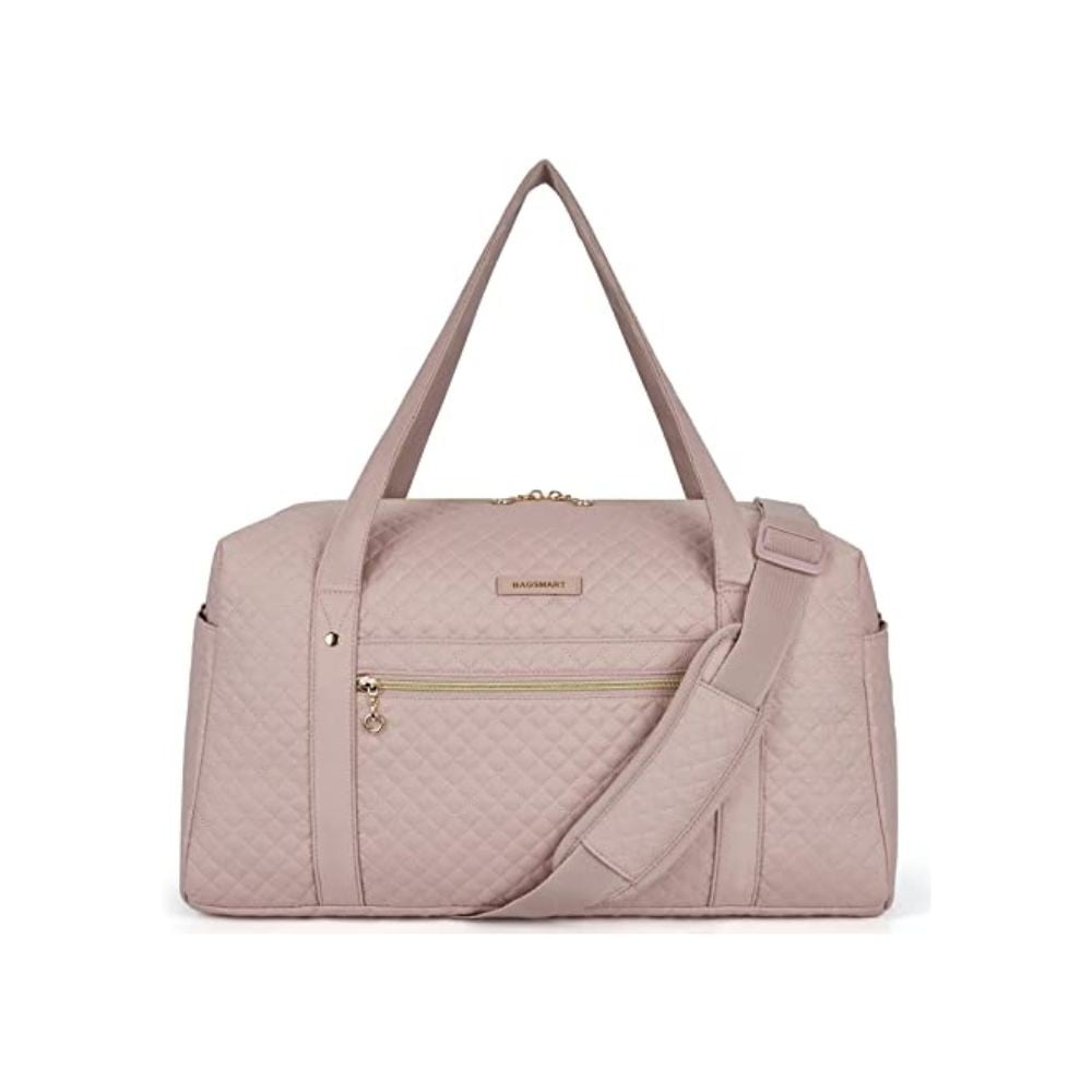 BAGSMART - BOLSO DE MANO PARA VIAJES CON BOLSA PARA ZAPATOS - ROSADO - 1