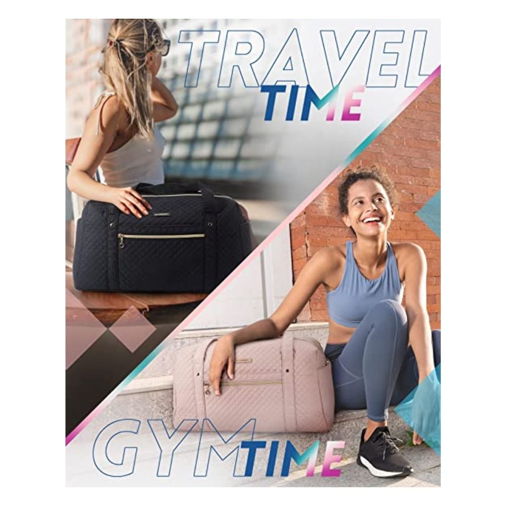 BAGSMART - BOLSO DE MANO PARA VIAJES CON BOLSA PARA ZAPATOS - ROSADO - 3