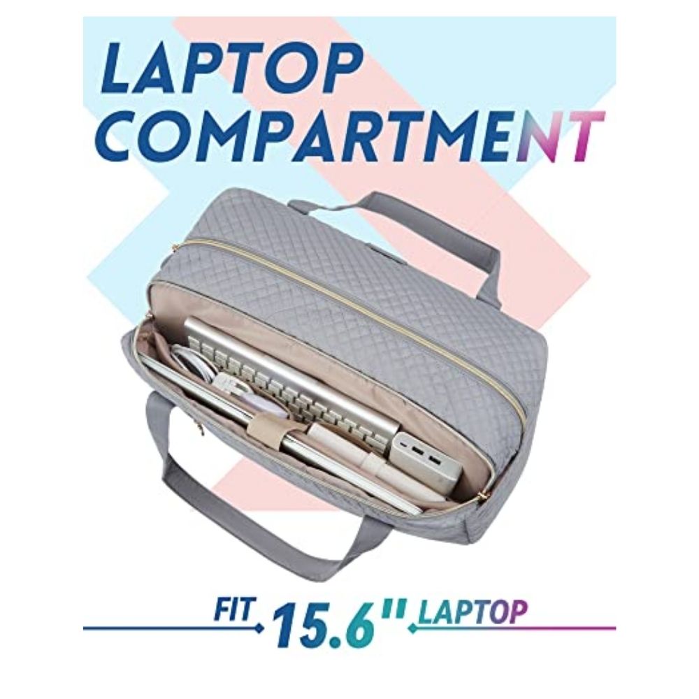 BAGSMART - BOLSO DE MANO PARA VIAJES CON BOLSA PARA ZAPATOS - CELESTE - 2
