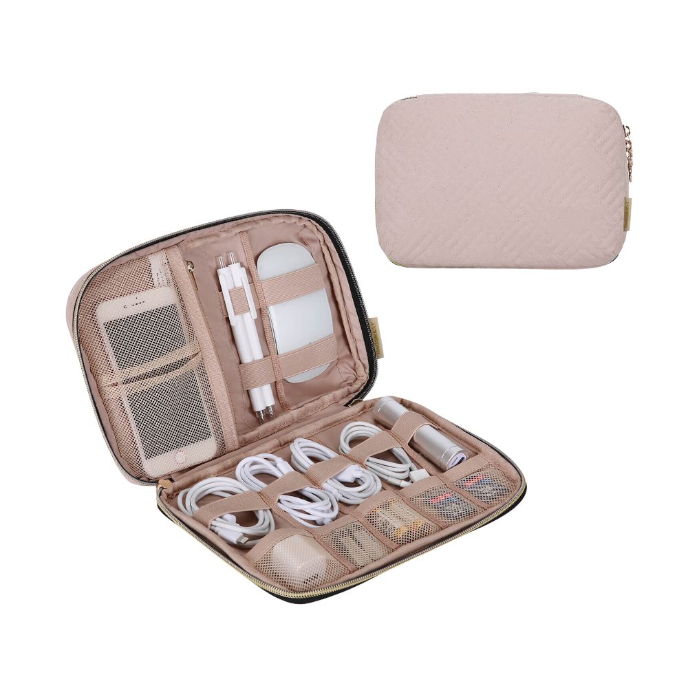 BAGSMART BOLSA ORGANIZADORA DE ACCESORIOS ELECTRÓNICOS ATHENA- ROSADO - 1