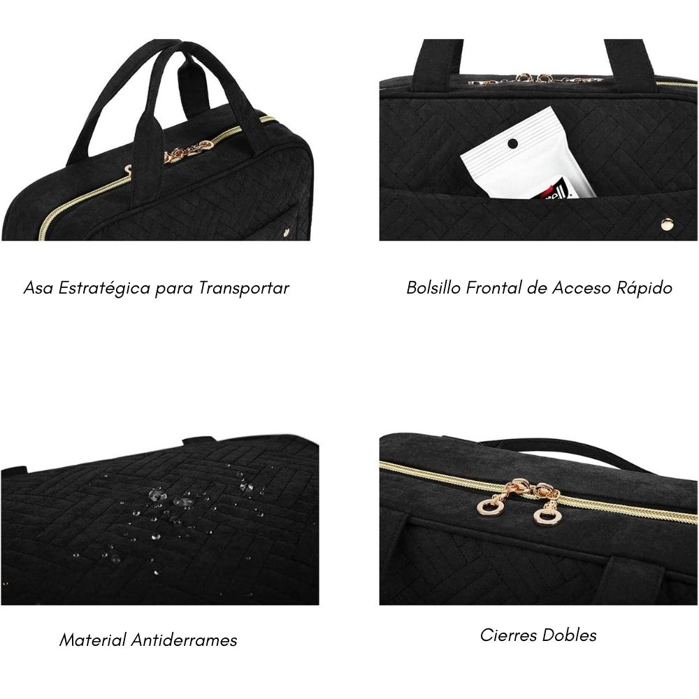 BAGSMART - NECESER KIT DE VIAJE CON GANCHO- EN COLOR NEGRO - 2