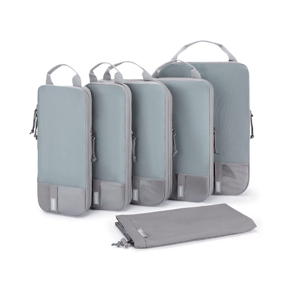 BAGSMART - JUEGO DE BOLSAS DE COMPRESIÓN (6 UNIDADES)- GRIS - 1