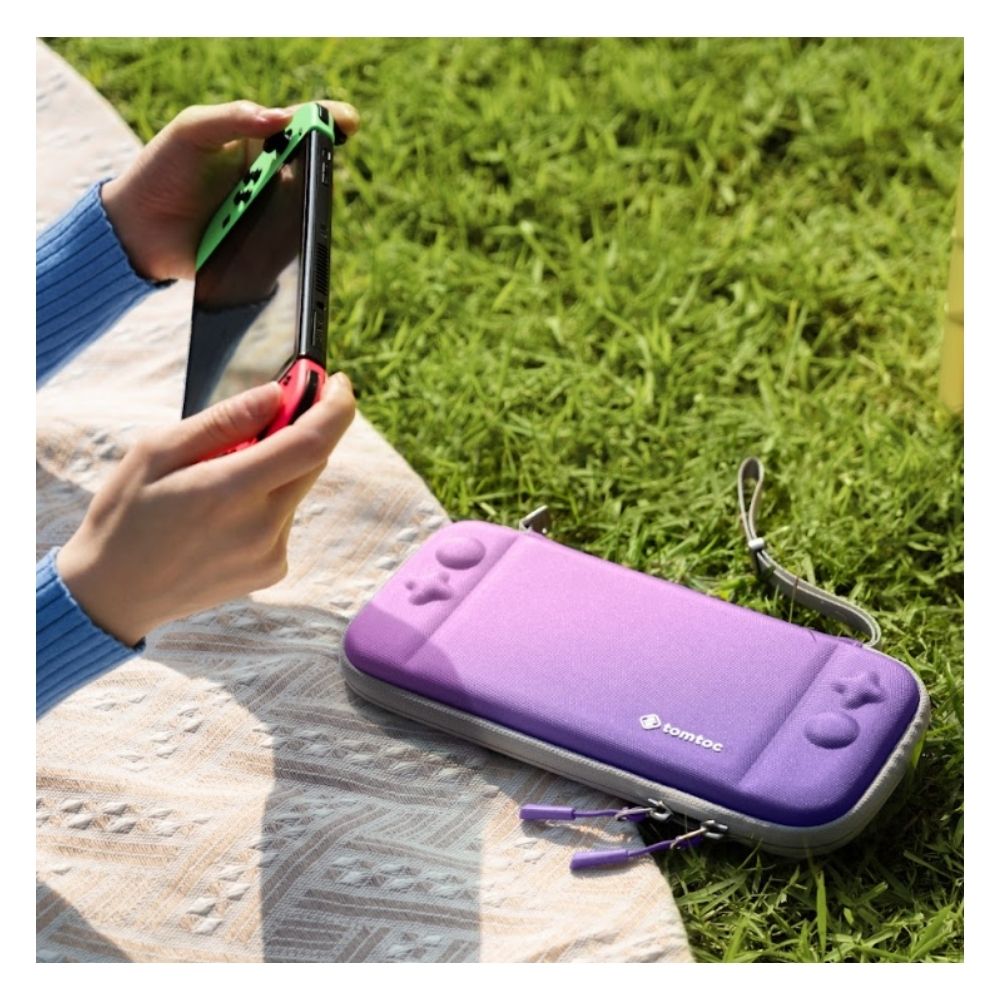 TOMTOC ESTUCHE LIGERO PARA NINTENDO SWITCH OLED - MORADO - 7