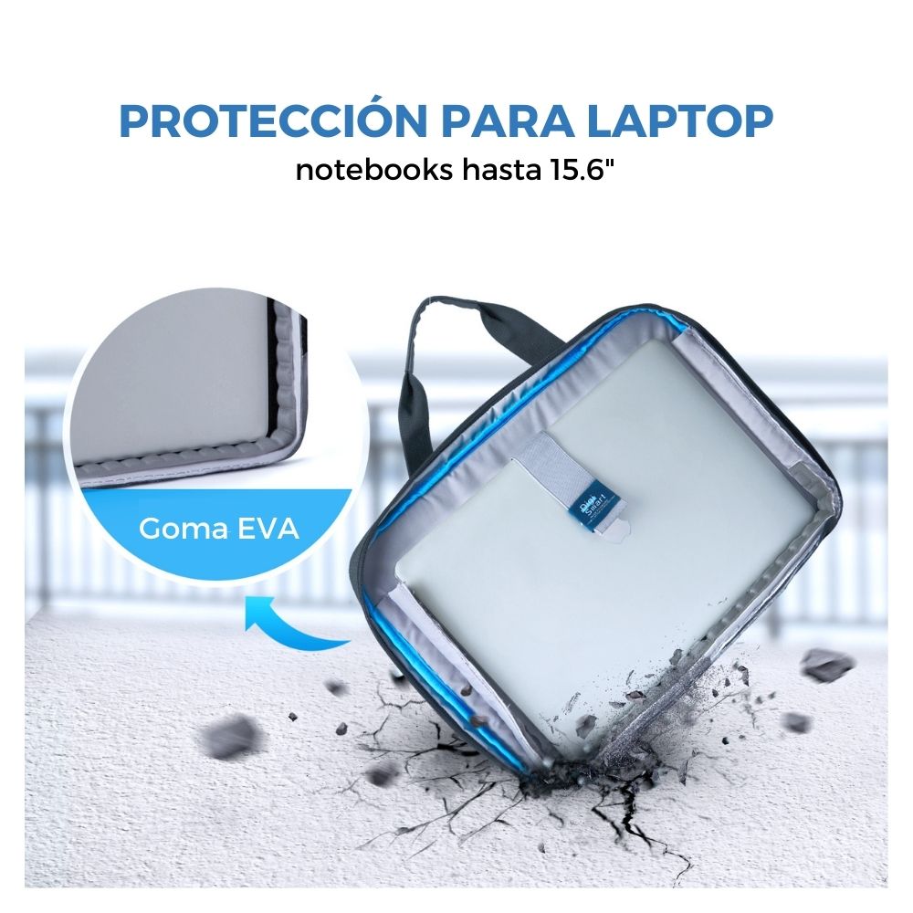 BAGSMART MALETÍN FALCO NOTEBOOK 15.6''- EN COLOR NEGRO - 3