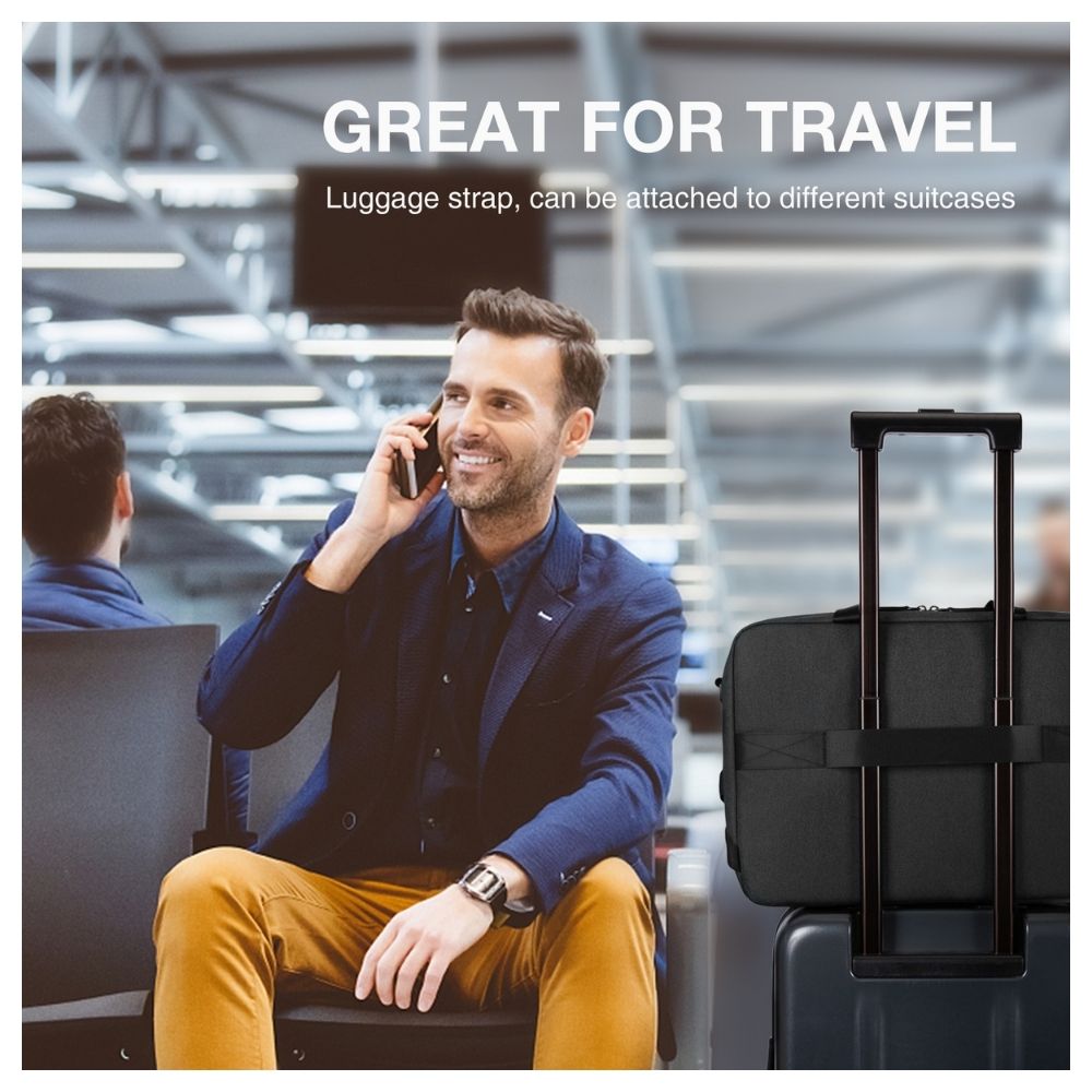 BAGSMART MALETÍN FALCO NOTEBOOK 15.6''- EN COLOR NEGRO - 4