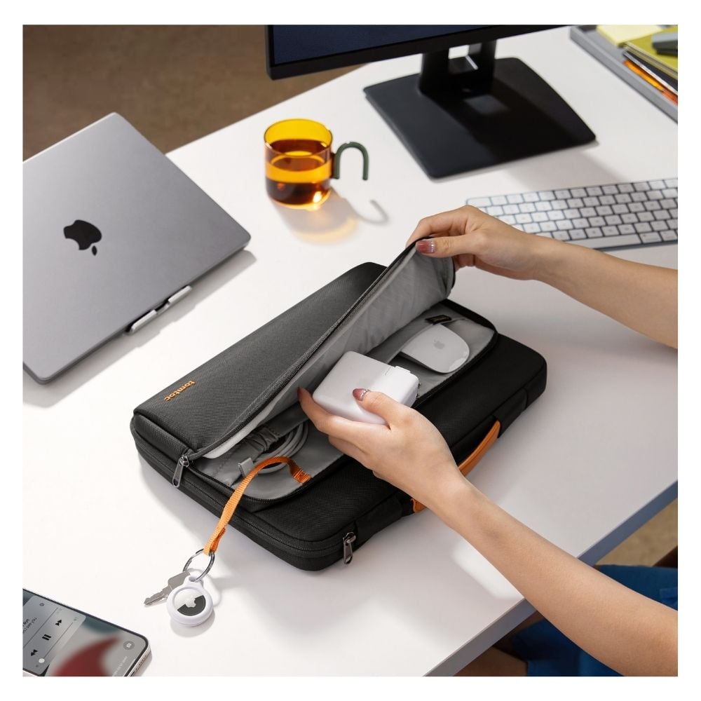 TOMTOC MALETÍN A14 PARA NOTEBOOK/MACBOOK DE 14' - NEGRO - 6