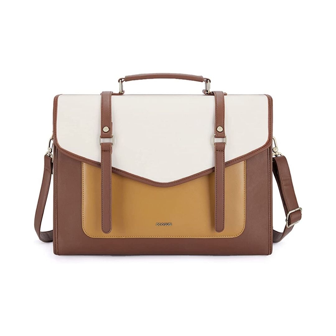 ECOSUSI - MALETÍN VINTAGE VEGANO MYOSOTIS PARA NOTEBOOK DE 15.6' - 1