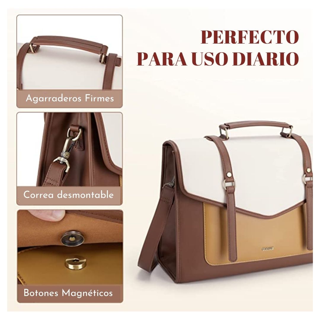 ECOSUSI - MALETÍN VINTAGE VEGANO MYOSOTIS PARA NOTEBOOK DE 15.6' - 3