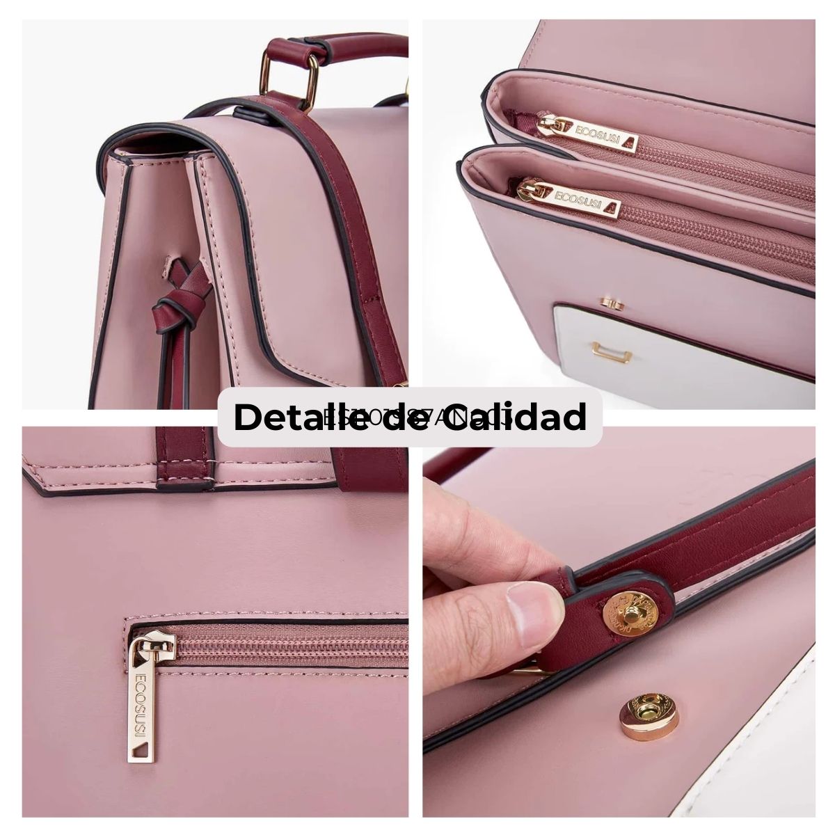 ECOSUSI MOCHILA VINTAGE BELLADONNA PARA 14' - ROSADO - 6