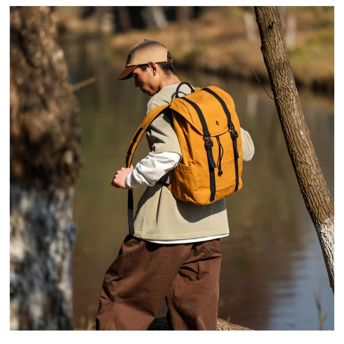 TOMTOC MOCHILA VINTPACK-A1 22L PARA NOTEBOOK HASTA 15.6' - AMARILLO - 7