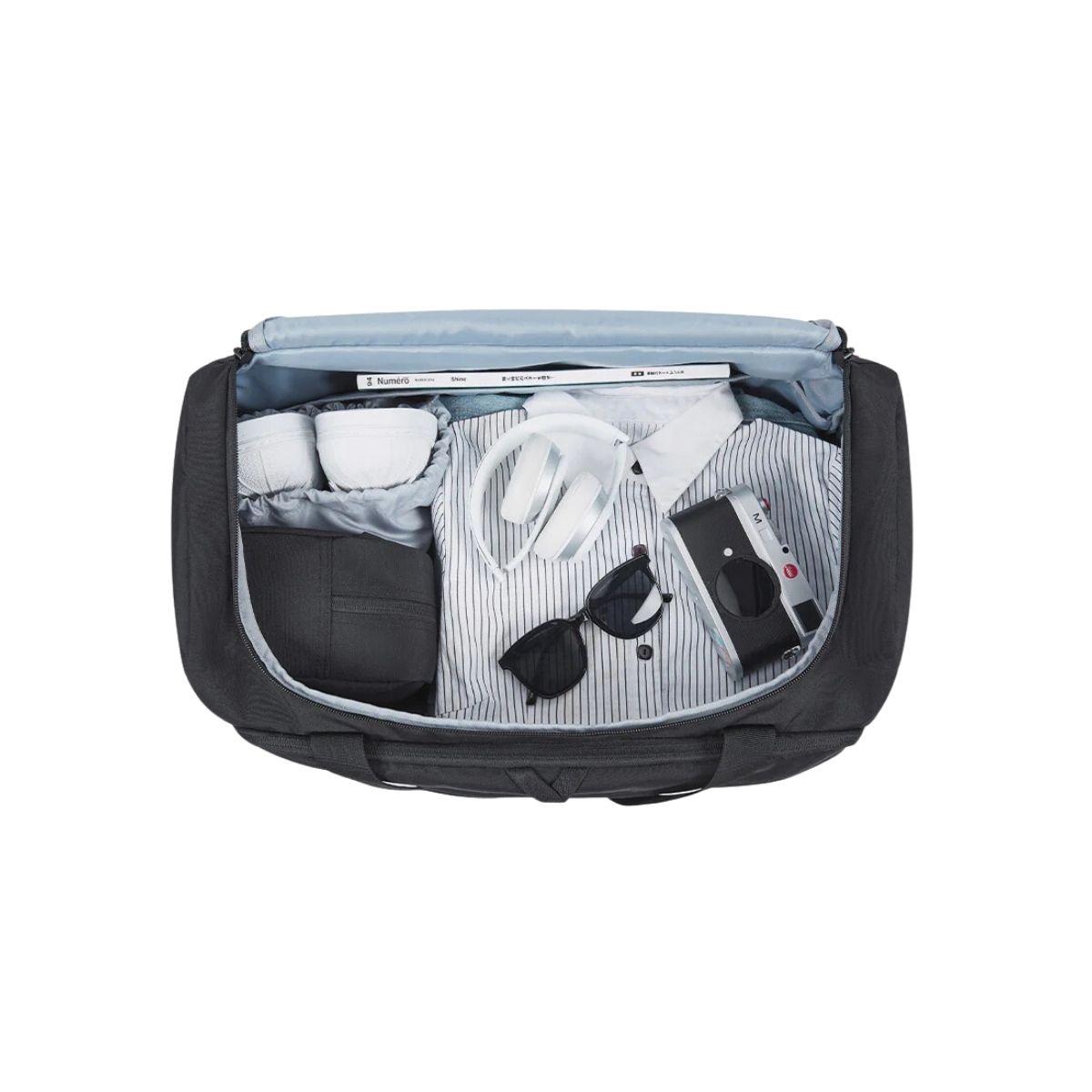 BAGSMART BOLSO DE VIAJE HOMBRE WEEKENDER 38L + NECESER - EN COLOR NEGRO - 6
