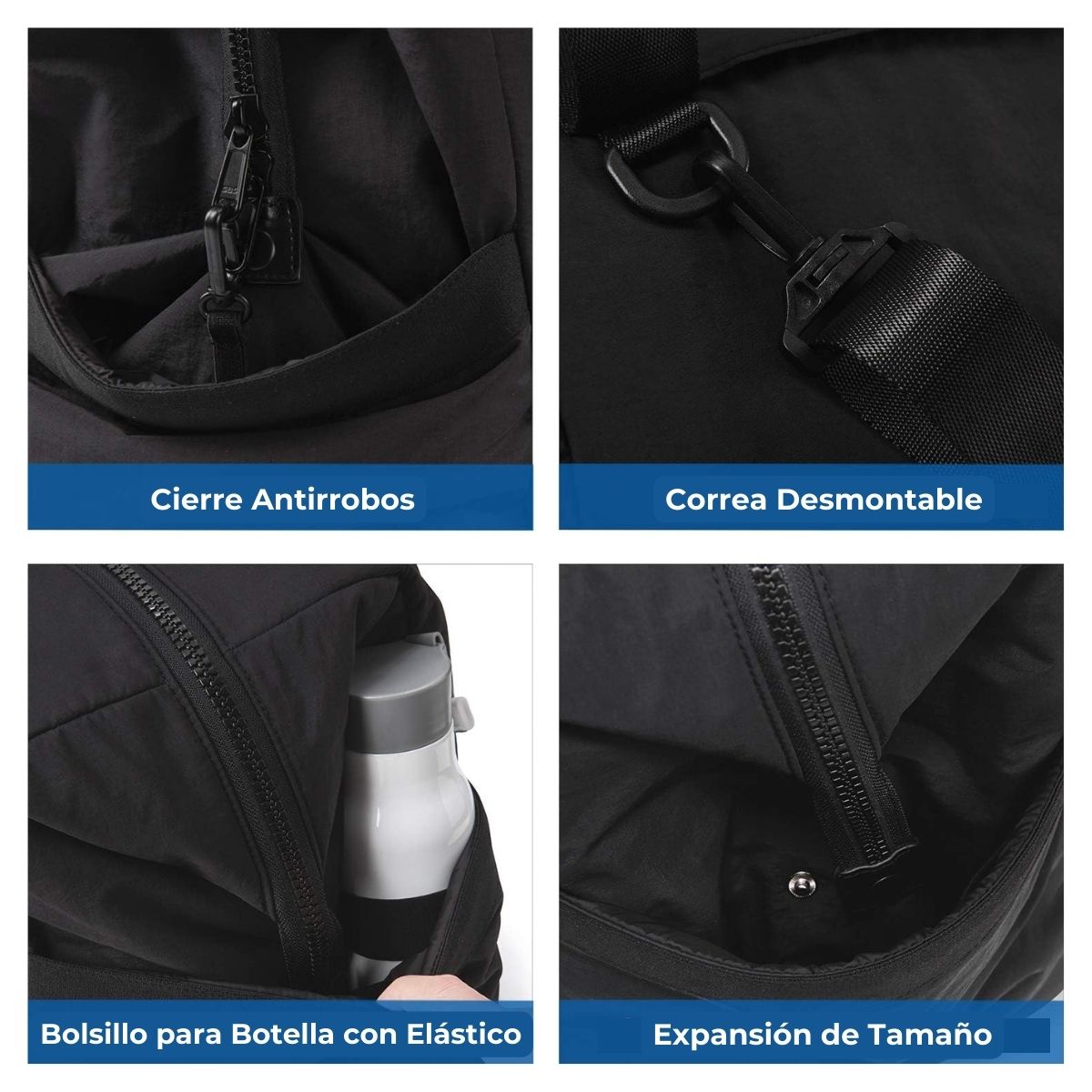 BAGSMART BOLSO DE MANO ZORAESQUE- EN COLOR NEGRO - 2