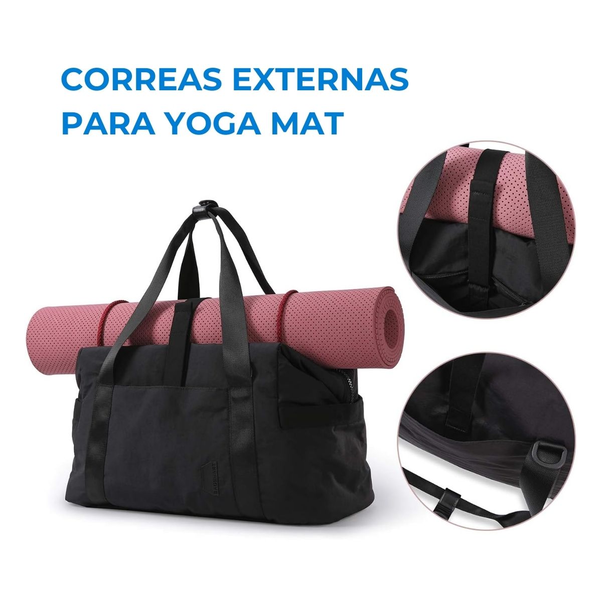 BAGSMART BOLSO DE MANO ZORAESQUE- EN COLOR NEGRO - 3