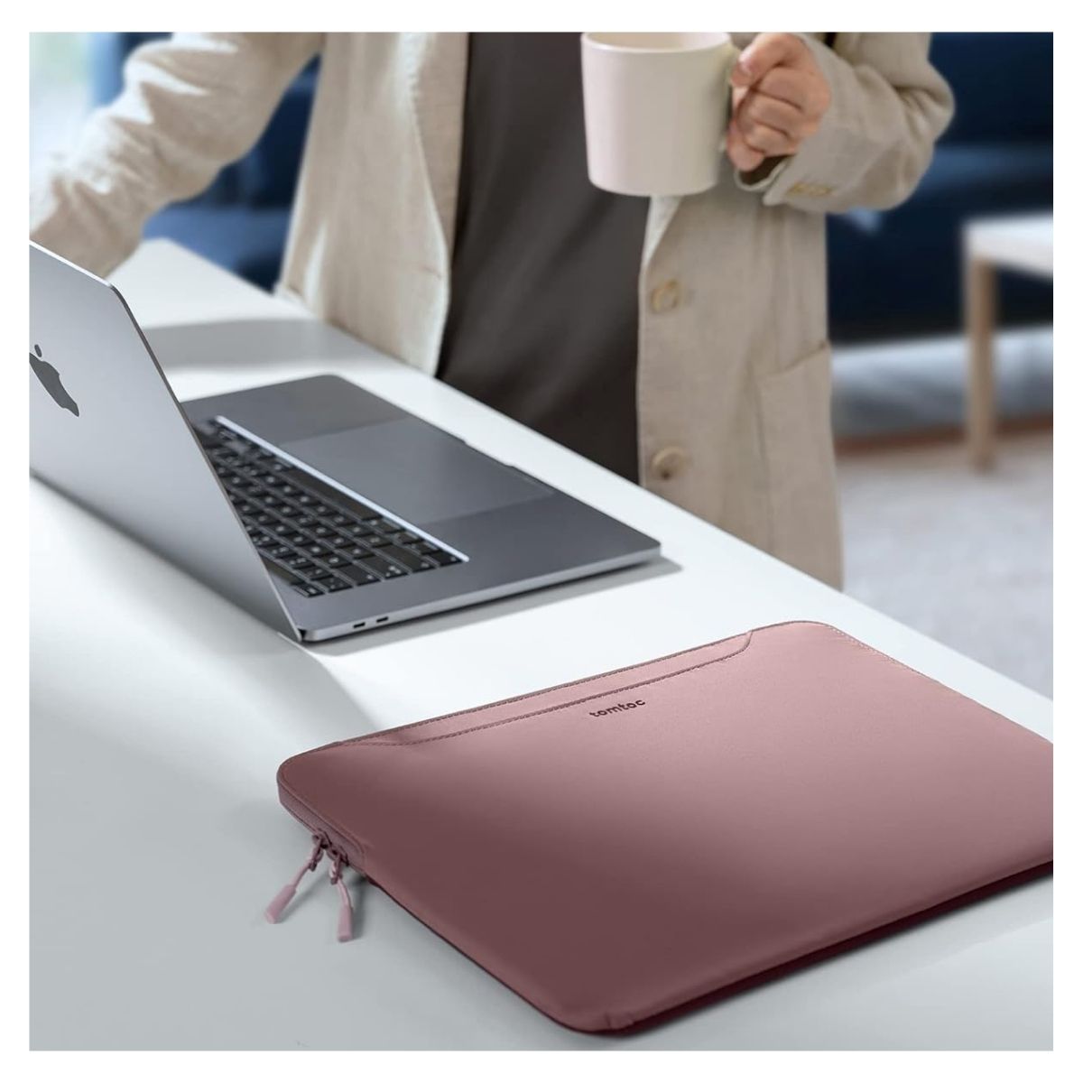 TOMTOC FUNDA LIGHT-A21 BICOLOR LAPTOP/TABLET 13' - 14' - ROSADO - 7